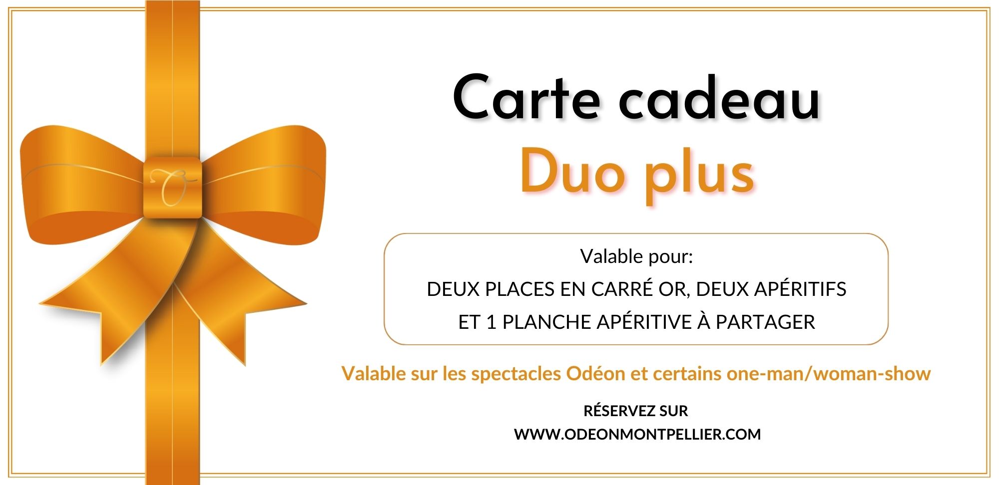 Carte cadeau DUO PLUS